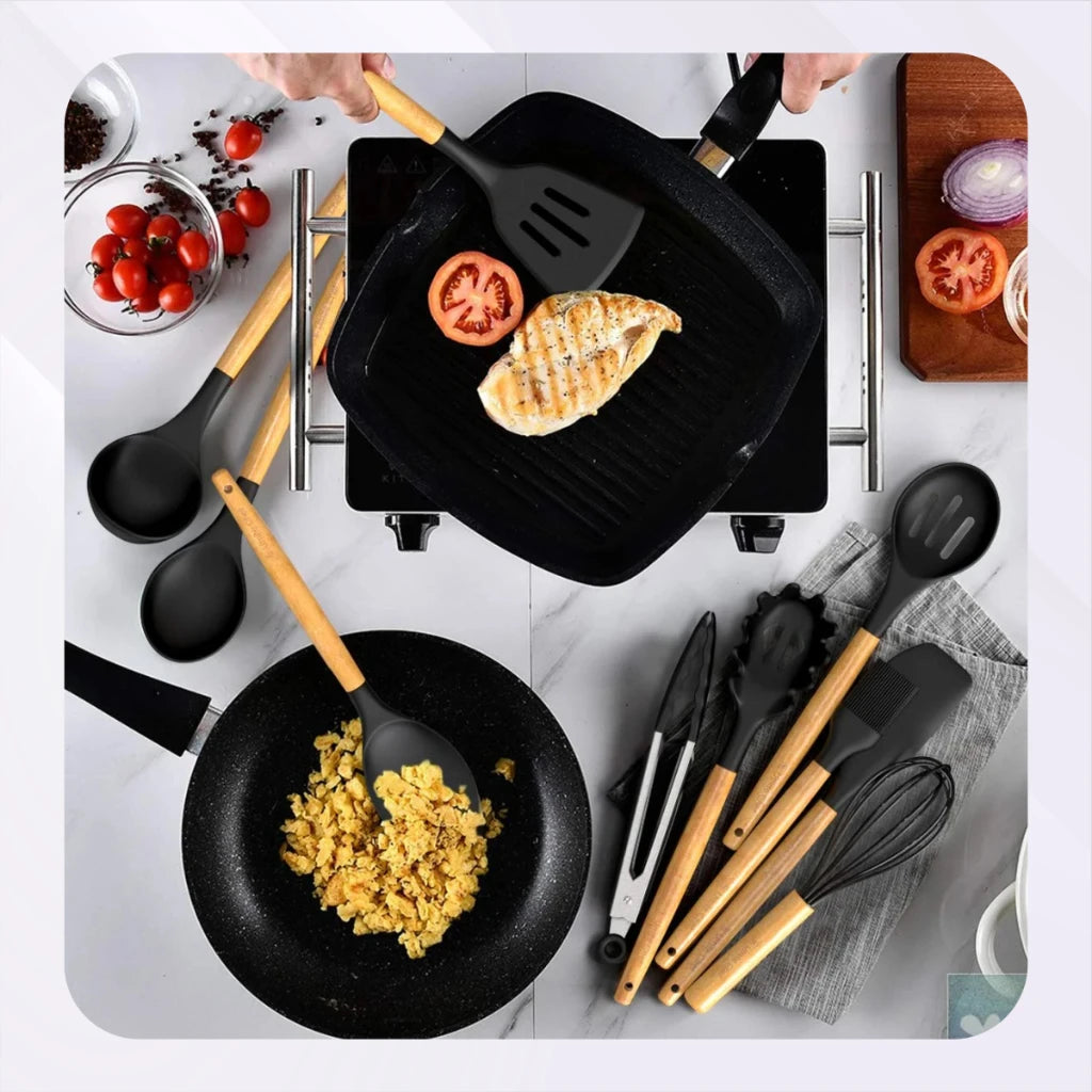 Kit de 12 Utensílios de Cozinha