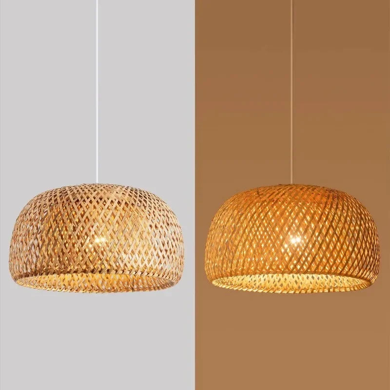 Luminária Eco Bamboo Rattan